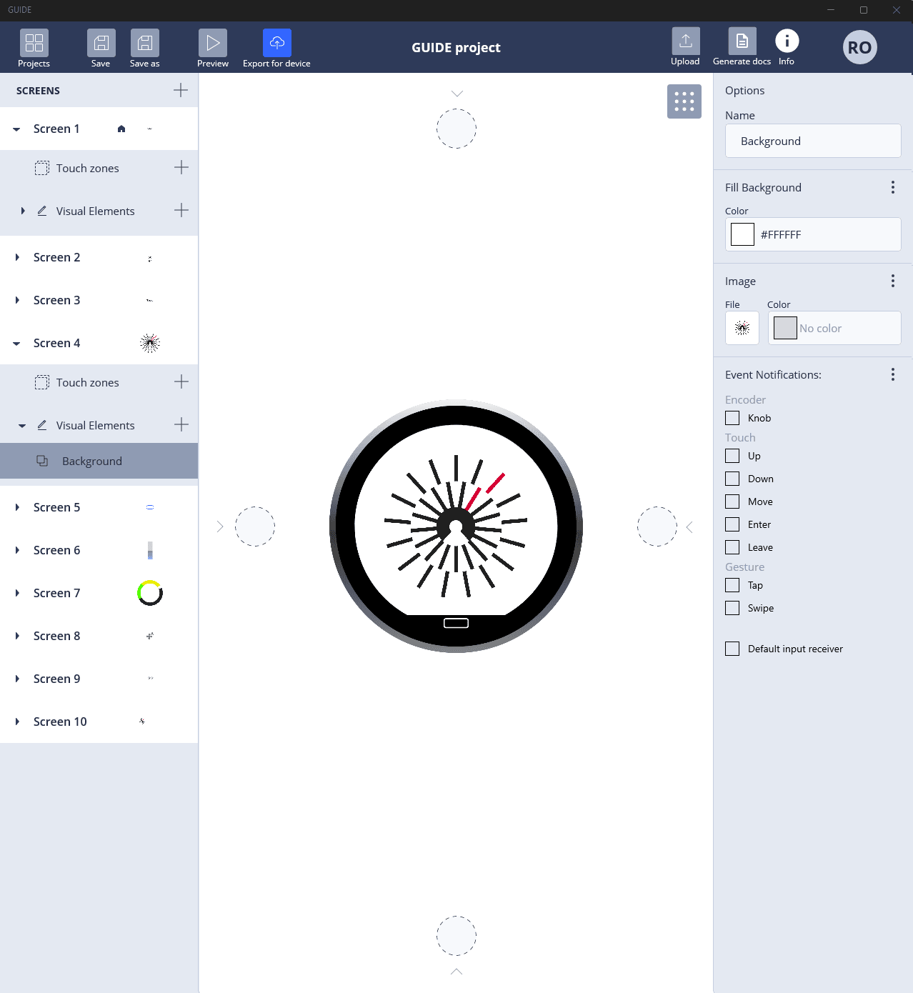 Touch Encoder GUIDE app